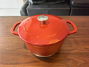 双立人（ZWILLING）珐琅铸铁锅汤锅炖锅双耳煲汤锅平底锅烹饪锅具电磁炉燃气通用 亮红色 24cm 实拍图