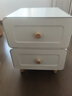 床头柜 家用卧室小型床头柜钢制创意简易多层抽屉收纳柜子 二斗白色高48*宽30*深40cm 实拍图