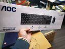 AOC GKM410机械键盘鼠标套装 有线键鼠套装 游戏办公 电脑笔记本键盘  全尺寸 黑色 青轴 实拍图