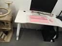 木藝生 电脑桌台式电竞桌简易书桌学习桌办公桌游戏椅组合套装直播桌子 樱花装甲单桌-白色【活动款】 长120宽60高75 实拍图