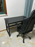 馨美凯电脑桌台式家用简易书桌办公桌简约现代工作台租房卧室学习写字桌 【单桌1.6cm厚桌面】黑架+碳纤色 长120cm*宽60cm*高74cm 实拍图