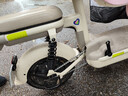 爱玛电动自行车欢乐豆48V12Ah铅酸电池续航40km新国标迷你踏板 源彩新茶白 实拍图