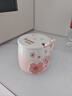贝瑟斯马克杯 陶瓷杯带盖喝水杯子咖啡杯樱花浮雕泡茶杯办公家用杯子 实拍图