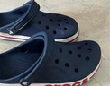 卡骆驰（CROCS）洞洞鞋贝雅卡骆班轻便耐磨一脚蹬休闲鞋|205089 深蓝/辣椒红-4CC 40 (250mm) 实拍图