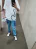 ABCLPOKA品牌阿甘鞋女老虎男鞋透气帆布鞋鬼冢情侣鞋子男运动休闲板鞋防滑 米蓝色 5500帆布系带款 41 实拍图