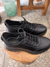 红蜻蜓男鞋春秋男士运动皮鞋牛皮休闲跑步鞋户外板鞋WTL24040黑色38 实拍图