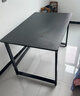 馨美凯电脑桌台式家用简易书桌办公桌简约现代工作台租房卧室学习写字桌 【单桌1.6cm厚桌面】黑架+碳纤色 长120cm*宽80cm*高74cm 实拍图