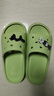 土豆屋儿童拖鞋中大童小孩室内外防滑软底凉拖鞋 熊猫绿色38码 实拍图