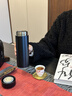 唐帕高档智能纯钛水杯大容量保温杯男士送礼定制刻字泡茶杯茶水分离 魔力黑【礼盒装】 实拍图