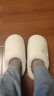 朴西扶桑棉拖鞋简约女士冬天室内家居保暖毛绒拖鞋情侣奶油黄;38-39 实拍图