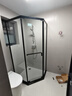 九牧（JOMOO）【定制】极窄小户型钻石移门整体淋浴房一体式淋浴隔断玻璃门E13 雅黑光玻900*1000*1900 实拍图