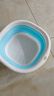 洁丽雅旅行折叠盆洗脸盆出差家用宿舍便携式旅游水盆泡脚北欧蓝-中号 实拍图