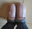 洁丽雅老人棉拖鞋女冬季室内家居防滑厚底包跟皮保暖妈妈老年棉鞋男全包 紫色 38-39 (适合37-38码) 实拍图