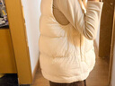 坦博尔羽绒马甲女短款立领宽松保暖女士背心马夹TD238006 小香白 160  实拍图