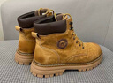骆驼（CAMEL）【王俊凯同款】加绒马丁靴男鞋秋冬新款大黄靴女户外工装登山靴子 GE122W7757T 金黄色（男款） 42 实拍图