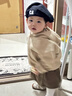 嘟嘟家宝宝连帽外套加厚冬装小童抓绒上衣韩版儿童冬季上衣童装保暖冬装 奶茶色 90 实拍图