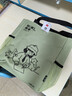 得力（deli）线条独白系列学生卡通补习袋 初高中生大容量拎书袋 课外画画多功能收纳袋 绿色 实拍图