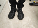 哈森（Harson）头层小牛皮男鞋秋冬运动皮鞋厚底商务休闲鞋真皮通勤高端健步鞋 黑色 四季款 39 (245mm) 实拍图