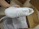 安踏关晓彤同款喵喵鞋丨休闲鞋女鞋软底革面猫爪厚底增高老爹运动鞋子 【革面】白/银-1 36 实拍图