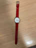 十瑞（SHIRUI）红色真皮表带适用天梭欧米茄浪琴肖邦梅花罗西尼美度男女本命平安好运送老婆女朋友礼物针扣手表带 （礼盒装）红色表带-开口无扣 17-16mm 实拍图