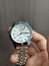 爱琴鸟瑞士认证手表男士石英表 情侣一对表防水商务名表 送情人节礼物 间金白面-男款 实拍图