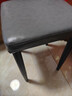 树浩餐椅家用餐桌椅子轻奢高级凳子靠背出租房用靠背椅铁艺麻将梳妆椅 灰面【皮革/碳钢腿】纯黑色 实拍图