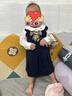 巴拉巴拉童装女童连衣裙套装学院风背带裙两件套2025秋装洋气209325104001 实拍图