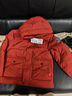 波司登（BOSIDENG）25年新款男女儿童短款5A抗菌4防面料大兜连帽羽绒服T250246915DS 深雅红|1697 130 /64 约 115-130cm 26kg 实拍图