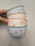 粉蓝蝴蝶结陶瓷碗家用吃饭碗ins高颜值釉下彩餐具甜品碗汤碗面碗 蝴蝶结4.5英寸碗1个 实拍图