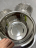 炊大皇304不锈钢盆筛五件套 加厚洗菜盆和面盆调料腌肉盆米筛五个组合装 实拍图