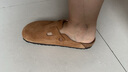 Devo软木鞋男女时尚包头鞋勃肯拖鞋新品休闲外穿拖鞋3624 黄棕反绒牛皮 36 （建议拍小一码） 实拍图
