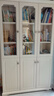 全友家居美式玻璃门组合书柜书橱家用落地展示柜客厅家具书房收纳柜 三门书柜 实拍图