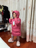 保姆鹅  【风墙】儿童羽绒服宝宝中长款护脸加厚外套保暖童装[NG2664] 石榴粉 130 实拍图