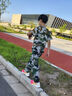 迪伽洛军训服迷彩服装全套初高中大学生夏季军训服短袖套装外套训练服 灰迷【优质T恤+长裤+帽+腰】 165（适合身高160-165CM） 实拍图