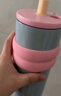 世大家保温杯女士高颜值学生不锈钢水杯大容量便携吸管杯海蓝椰椰710ml 实拍图