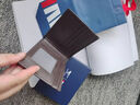 七匹狼（SEPTWOLVES）钱包男士真皮正品短款钱夹2025新款皮包头层牛皮夹爸爸卡包证件包 金盾狼标-啡色【专柜礼盒】 实拍图