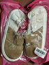 洁丽雅防水棉拖鞋男士秋冬季室内居家防滑保暖厚底踩屎感加绒全包棉鞋女 奶咖【防水羽绒布】 42-43 (适合41-42) 实拍图