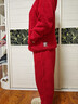蕉内绒绒506H睡衣男女士卫衣版可外出家居服套装羊羔绒加厚秋冬季保暖 【女士连帽】好运红 XL 实拍图