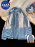 NASA MARVEL夹克男春秋季外套潮流休闲立领双面穿宽松春款情侣装 雾霾蓝 M 实拍图