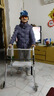 鱼跃（Yuwell）老人助行器YU730A骨折拐杖折叠便携手推带轮车坐板四脚手杖助行架 实拍图