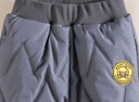 WALNUT DUCK小黄鸭裤子2024新款儿童运动裤冬款夹棉保暖三层加厚棉裤潮DK925 灰色 100 （建议身高90-100） 实拍图