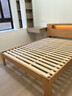 源氏木语全实木床北欧风小户型卧室家具橡木床现代简约主卧1.5m1.8m双人床 原木色高铺夜光床直靠【山毛榉】 1500mm*2000mm  框架结构 实拍图