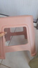 网红塑料凳子30.5cm客厅防滑凳餐桌凳简约可摞叠便携凳浴室凳 粉色【两种款式随机发】 （一个装） 实拍图