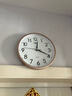 康巴丝（Compas）挂钟客厅静音简约客厅石英钟表挂墙时钟 c2855 金色 26cm直径 实拍图