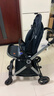 elittle逸乐途婴儿车0-3岁用折叠可坐可躺可转向 EMU高景观双向婴儿推车 EMU欧版全蓬-靛釉蓝+睡篮 实拍图