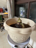 爱丽思（IRIS）花盆花瓶树脂复古浮雕波纹圆形多肉塑料阳台种植批发花盆 10号浅米色(口径30cm) 实拍图