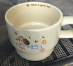 网红新款叠叠马克杯宿舍家用可爱狗陶瓷杯水杯礼物茶杯咖啡杯 奶油色 1个 280ml 奶白礼帽小狗叠叠杯【无盒装】 实拍图