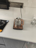 开品 全自动底部上水感应续水烧水壶 家用办公电茶炉烧水消毒电热水壶 嵌入式玻璃烧水壶茶桌一体套装 1L 香槟金 20X37CM 蒸茶烧水 桶水款 实拍图