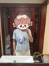 真维斯圆领宽松纯棉短袖t恤女春秋季新款短款小个子休闲t恤长袖上衣服GX 雾霾蓝-浅蓝油画 M 【100%纯棉】 实拍图