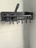 居厨厨壁挂厨房置物架多功能筷筒家用厨房调料架上墙免打孔收纳架 40cm双杯·3刀槽+8挂钩-枪灰色 实拍图